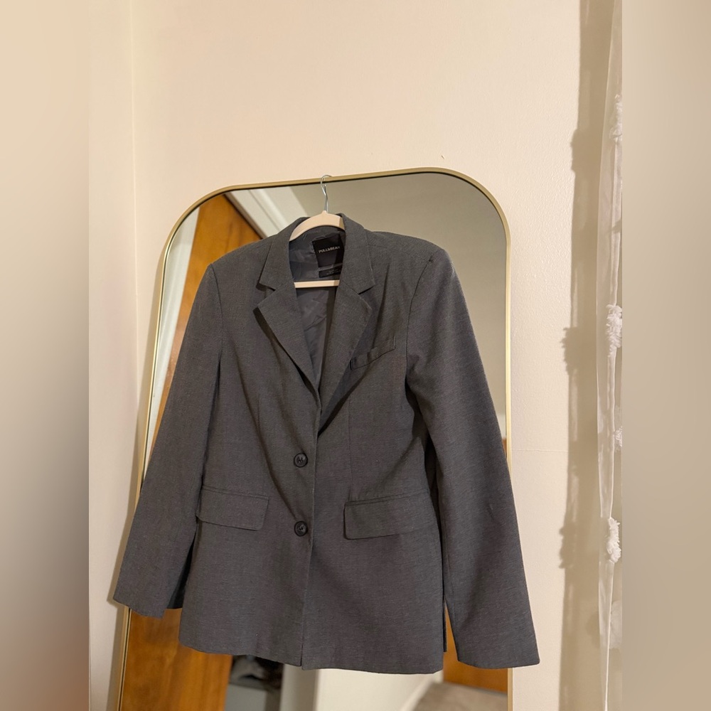 Pull&Bear Women's Gray Blazer and pants